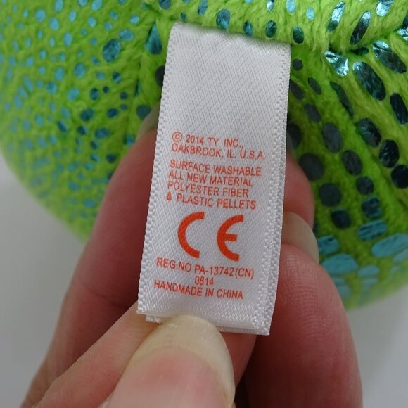 Ty Beanie Babies Boos Speckles Frog 2014 Green Orange Stuffed Animal Plush Toy - Picture 7 of 12